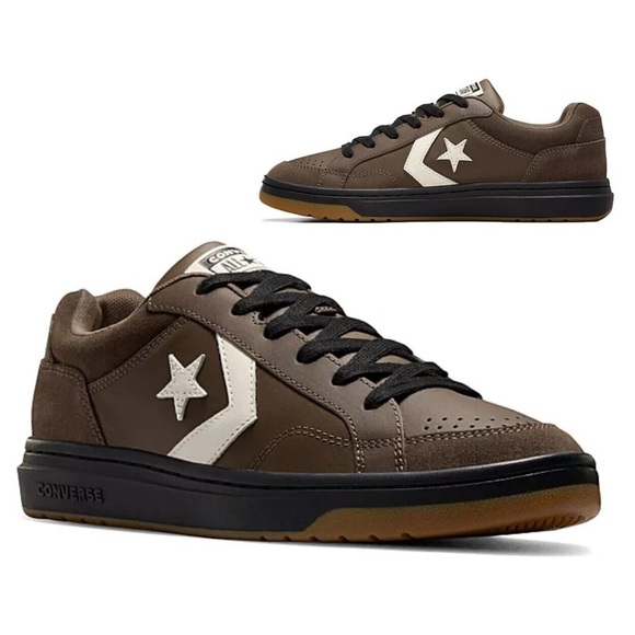 Converse Other - Converse Pro Blaze Classic Smoke Brown Leather Sneakers Unisex M 9.5 W 11 EUC
